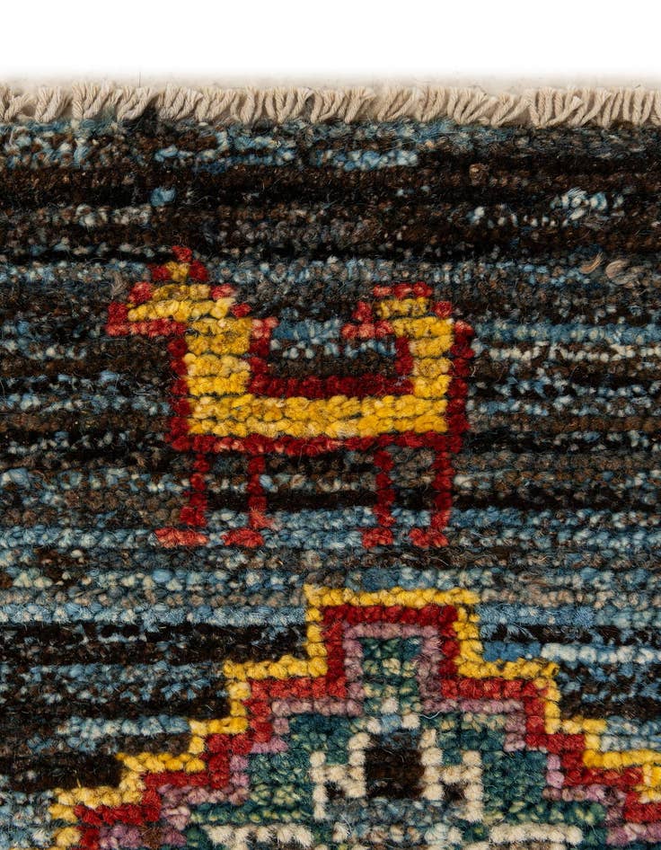 Detail image of 10' 7 x 13' 11  Hand Knotted Oushak Wool Rug