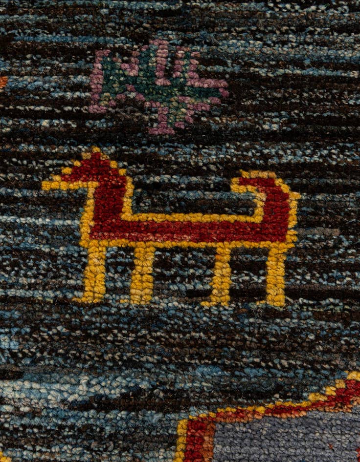 Detail image of 10' 7 x 13' 11  Hand Knotted Oushak Wool Rug