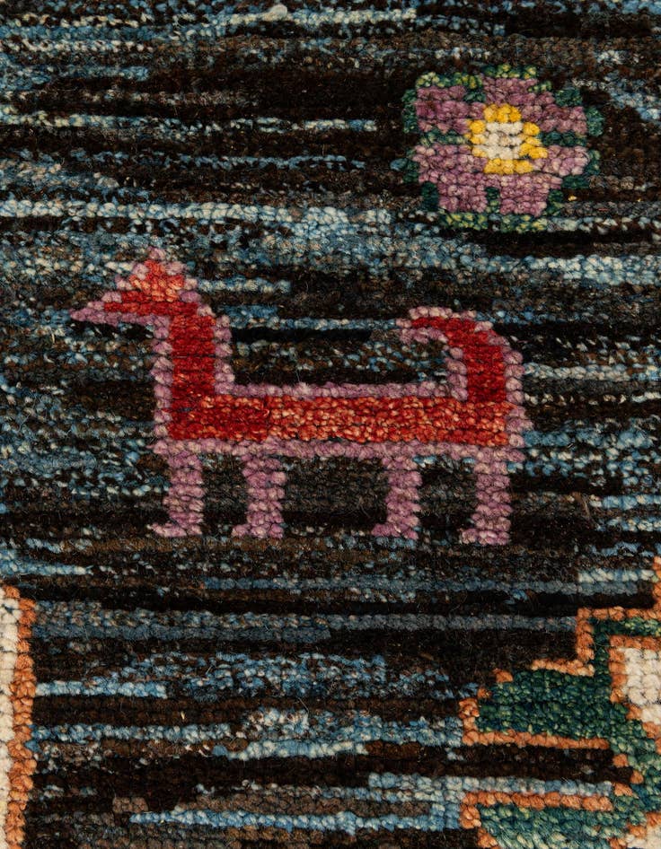 Detail image of 10' 7 x 13' 11  Hand Knotted Oushak Wool Rug
