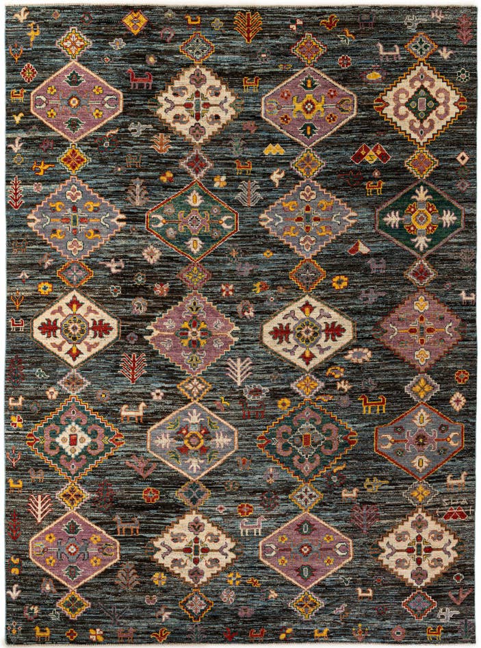 Detail image of 10' 7 x 13' 11 Hand Knotted Oushak Wool Rug