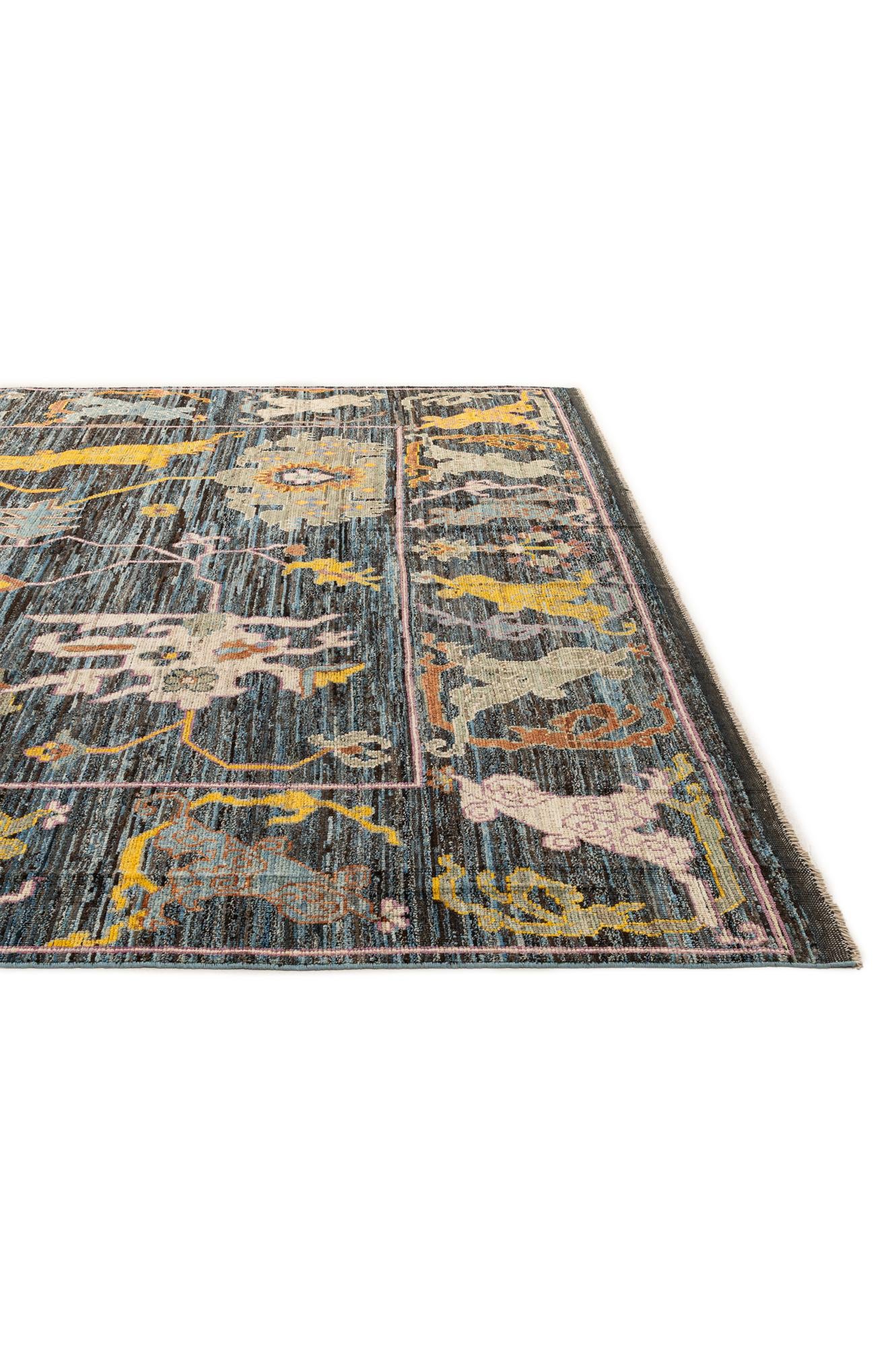 10' 7 x 14' 1 Hand Knotted Oushak Wool Rug