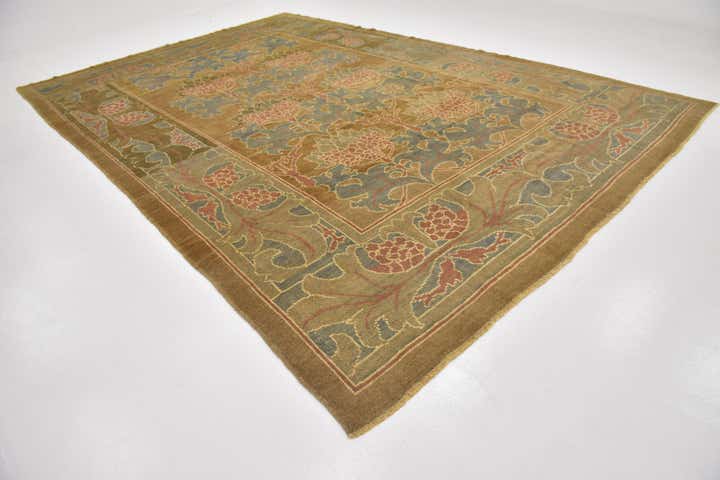 10' 5 x 15' 7 Hand Knotted Oushak Wool Rug
