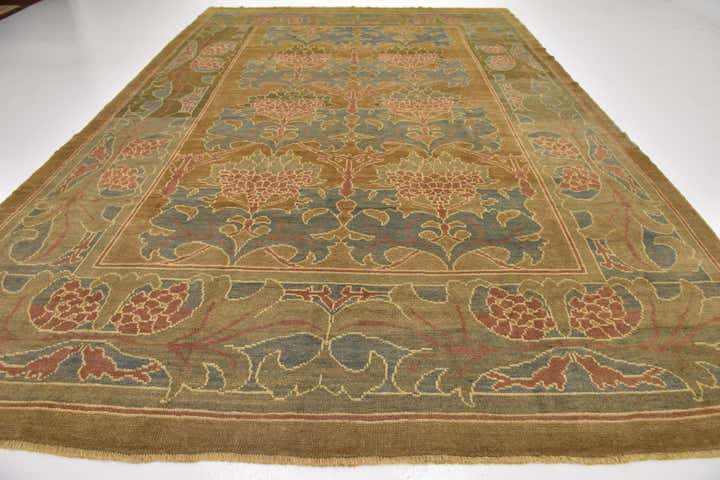 10' 5 x 15' 7 Hand Knotted Oushak Wool Rug