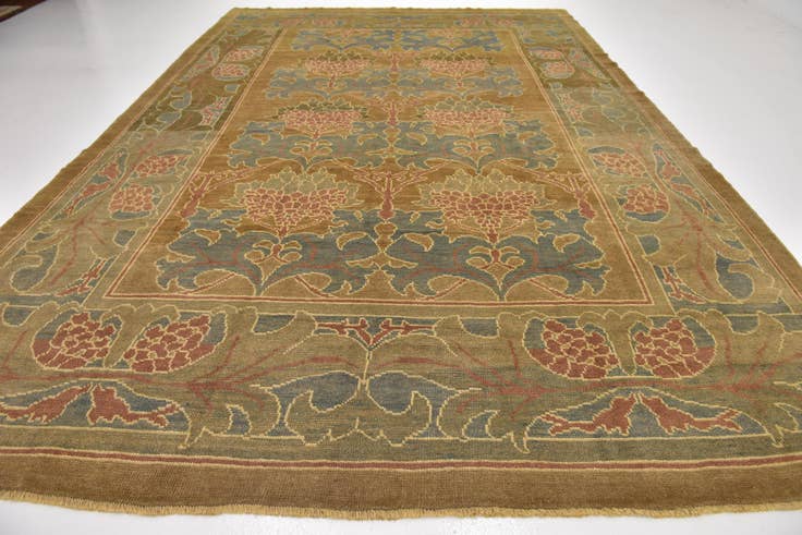 Detail image of 10' 5 x 15' 7 Hand Knotted Oushak Wool Rug