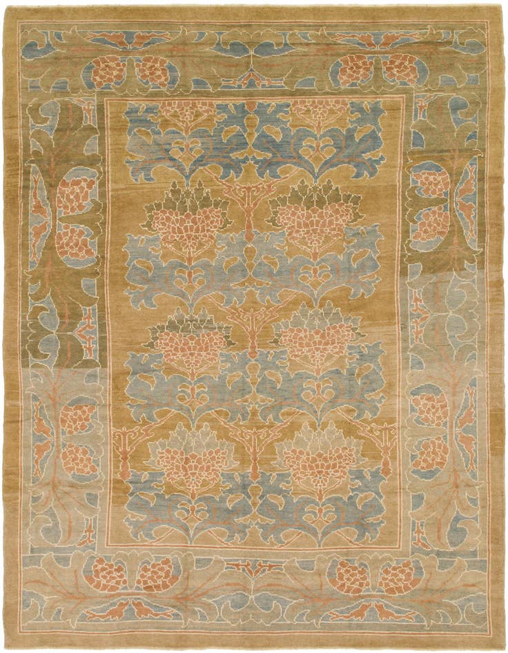 Detail image of 10' 5 x 15' 7 Hand Knotted Oushak Wool Rug