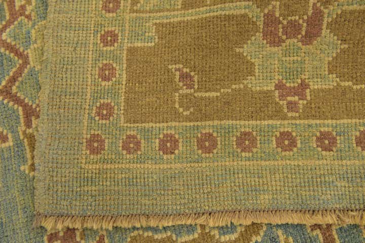 7' x 9' 9 Hand Knotted Oushak Wool Rug