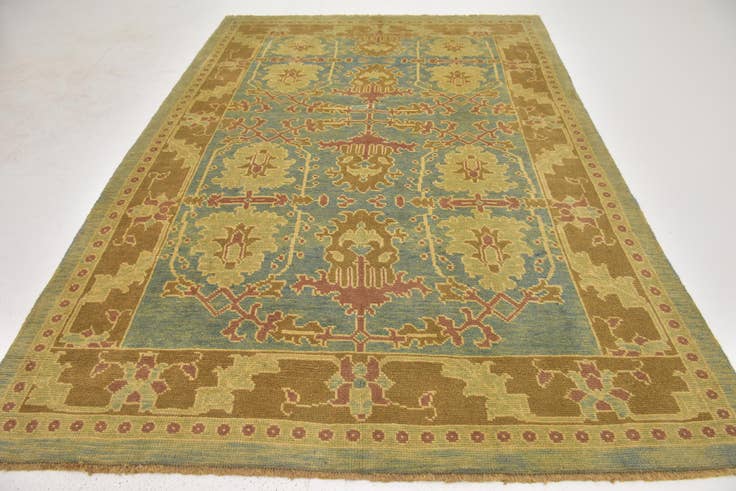 Detail image of 7' x 9' 9 Hand Knotted Oushak Wool Rug