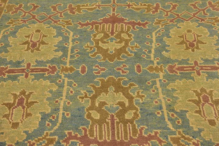 7' x 9' 9 Hand Knotted Oushak Wool Rug