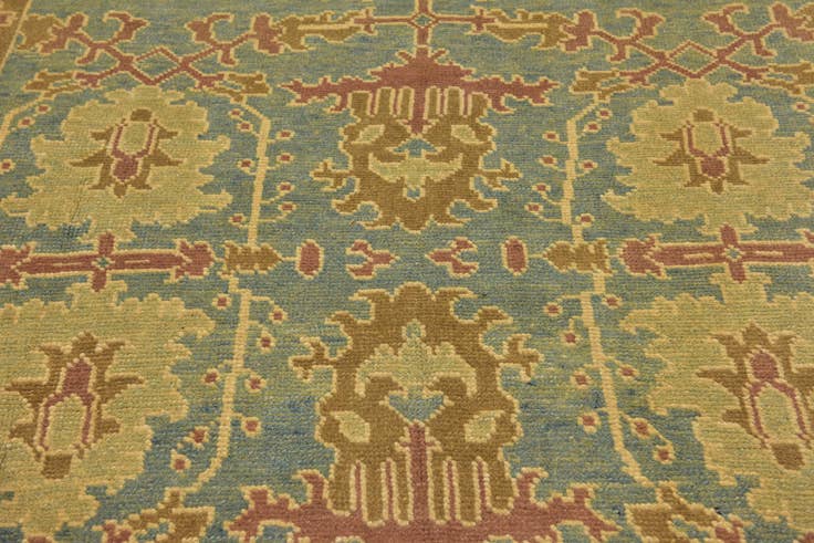 Detail image of 7' x 9' 9 Hand Knotted Oushak Wool Rug
