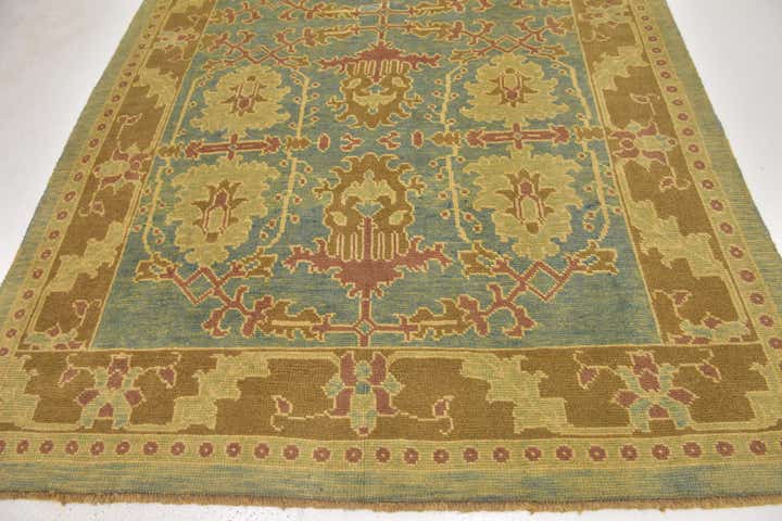 7' x 9' 9 Hand Knotted Oushak Wool Rug