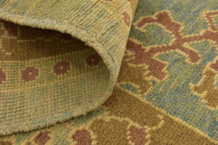 7' x 9' 9 Hand Knotted Oushak Wool Rug