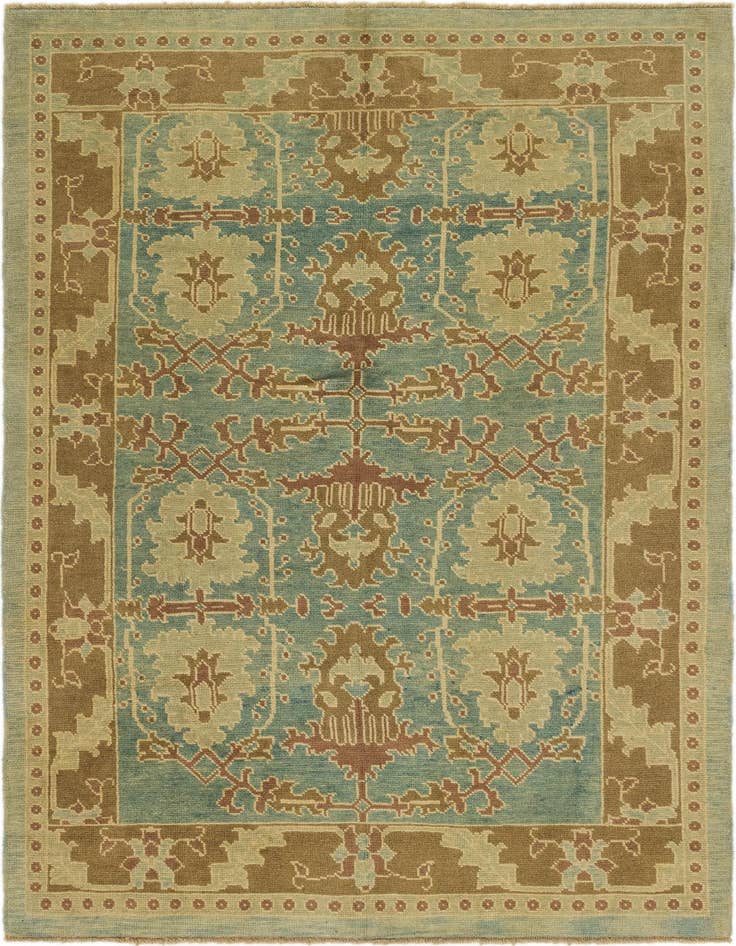 Detail image of 7' x 9' 9 Hand Knotted Oushak Wool Rug
