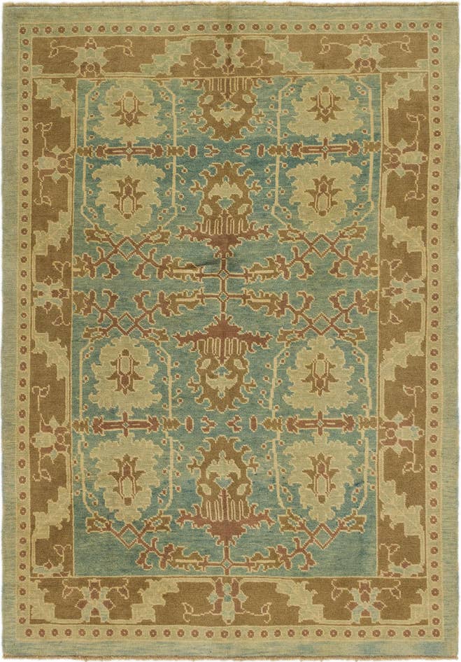 Detail image of 7' x 9' 9 Hand Knotted Oushak Wool Rug