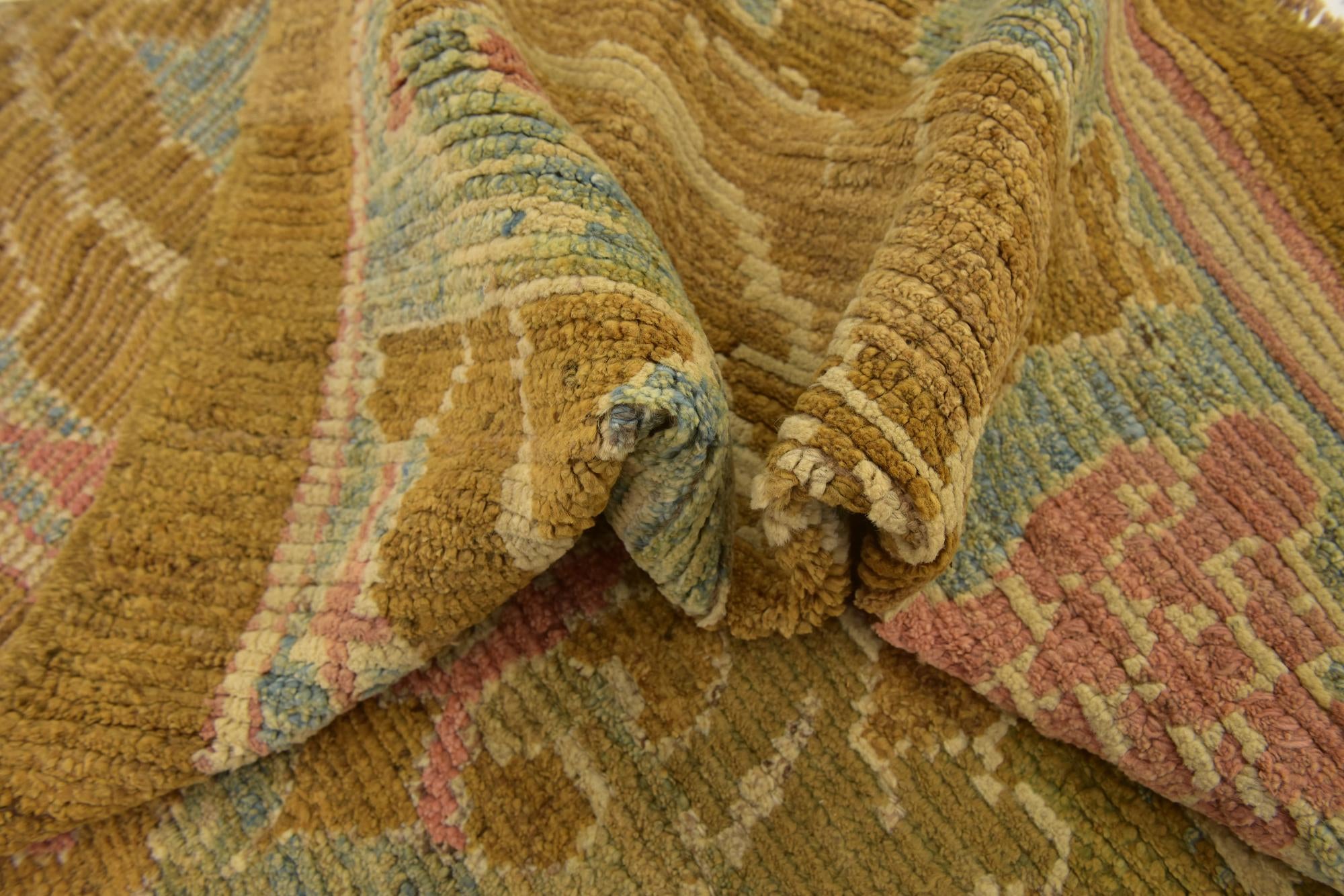 12' 9 x 14' 4 Hand Knotted Oushak Wool Rug