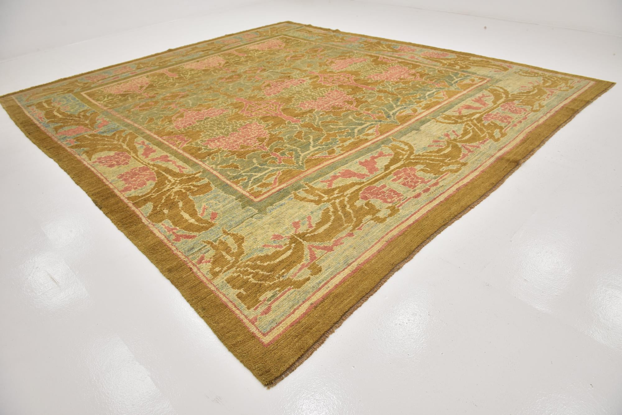 12' 9 x 14' 4 Hand Knotted Oushak Wool Rug