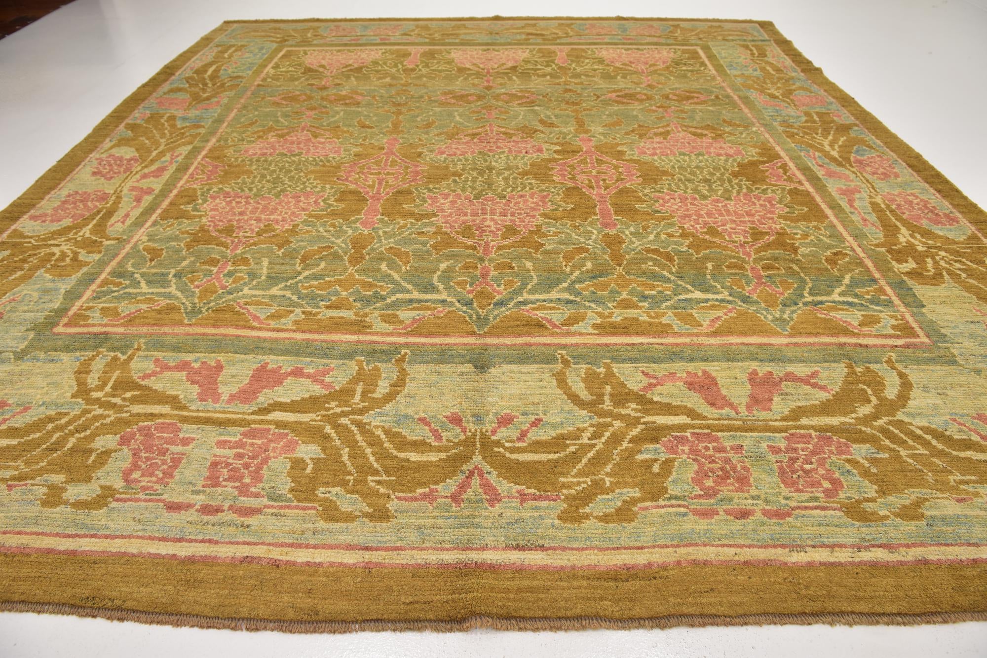 12' 9 x 14' 4 Hand Knotted Oushak Wool Rug