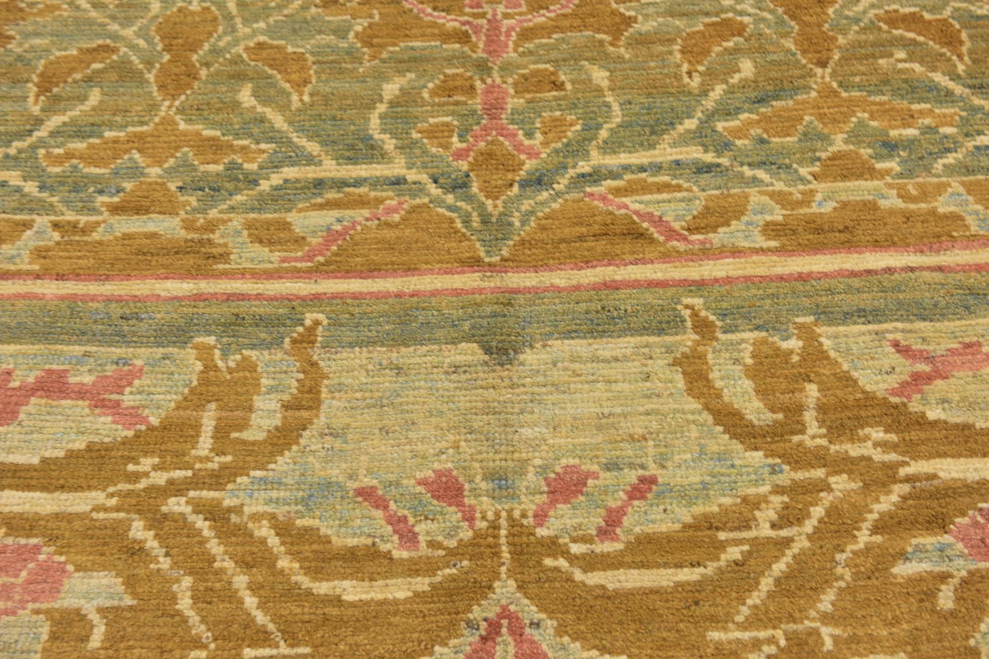 12' 9 x 14' 4 Hand Knotted Oushak Wool Rug