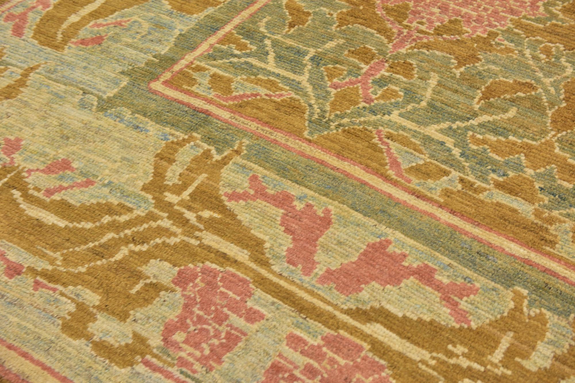 12' 9 x 14' 4 Hand Knotted Oushak Wool Rug
