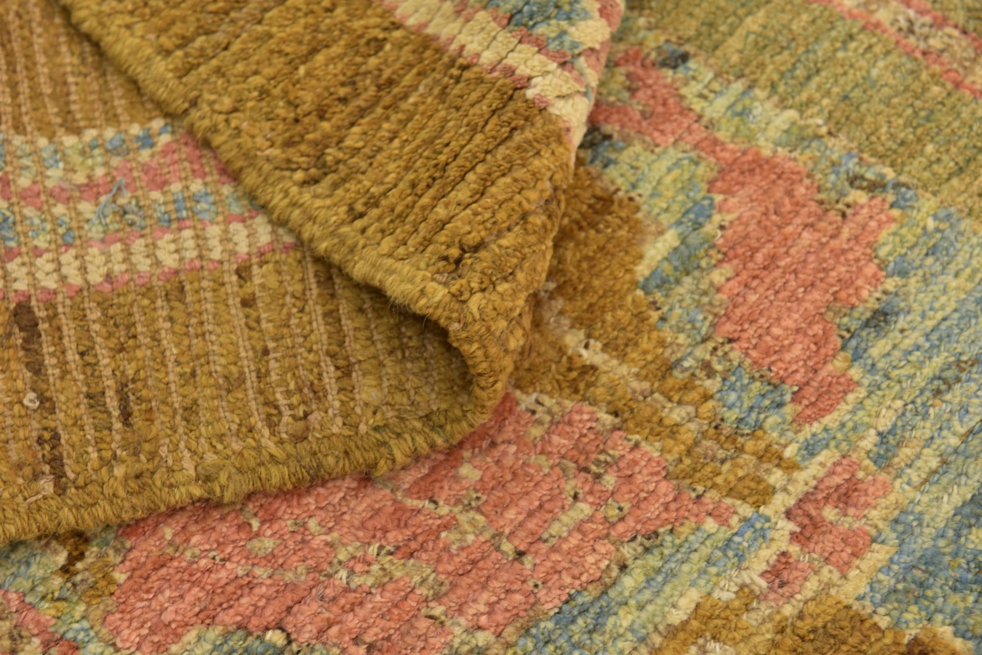 12' 9 x 14' 4 Hand Knotted Oushak Wool Rug
