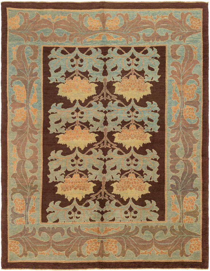 Detail image of 10' 9 x 15' 2 Hand Knotted Oushak Wool Rug