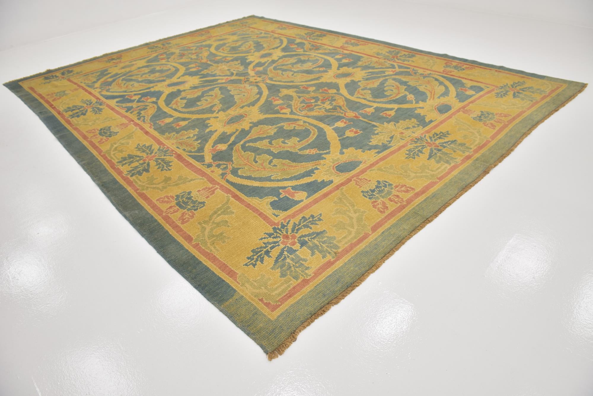 10' 2 x 14' 3 Hand Knotted Oushak Wool Rug