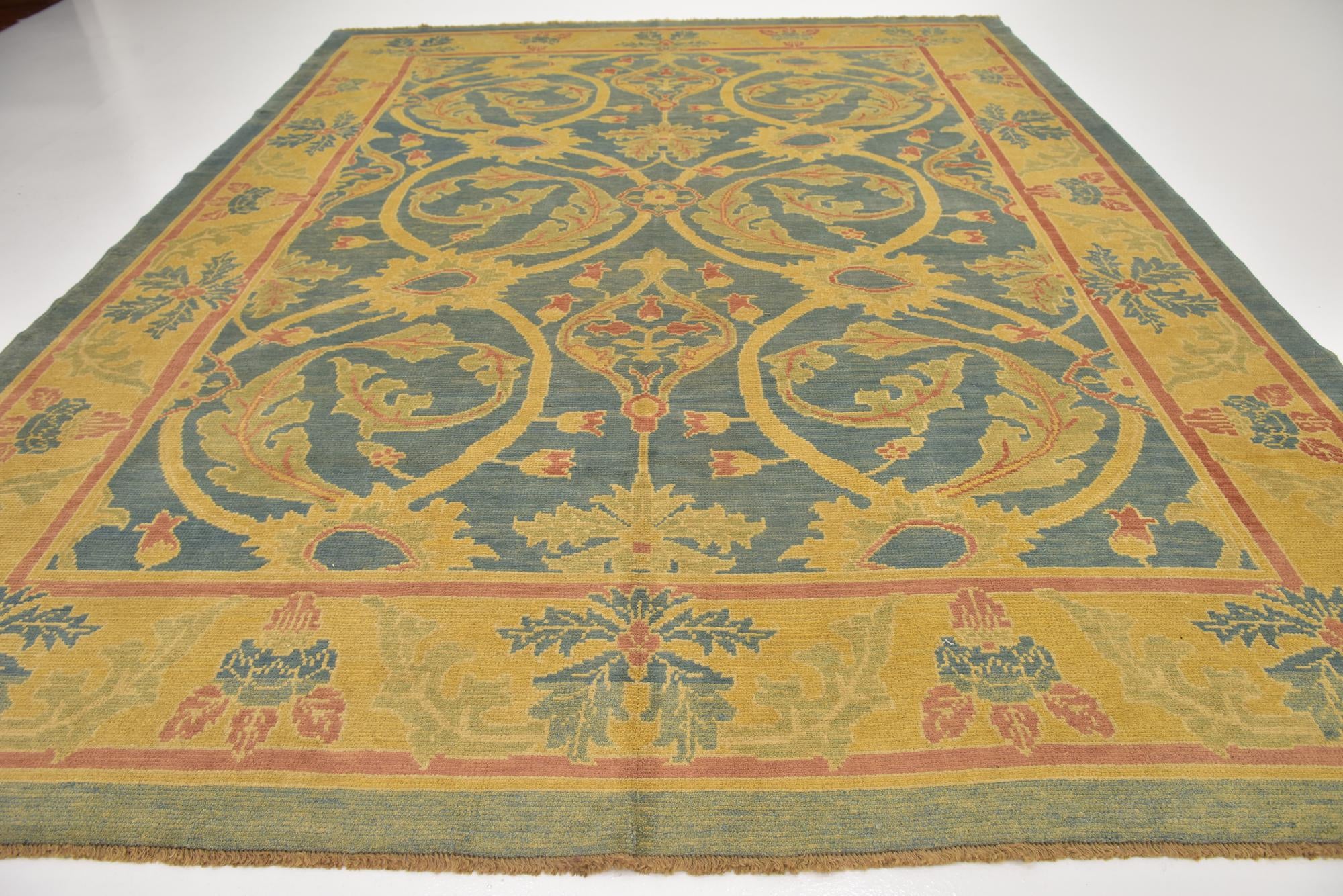 10' 2 x 14' 3 Hand Knotted Oushak Wool Rug