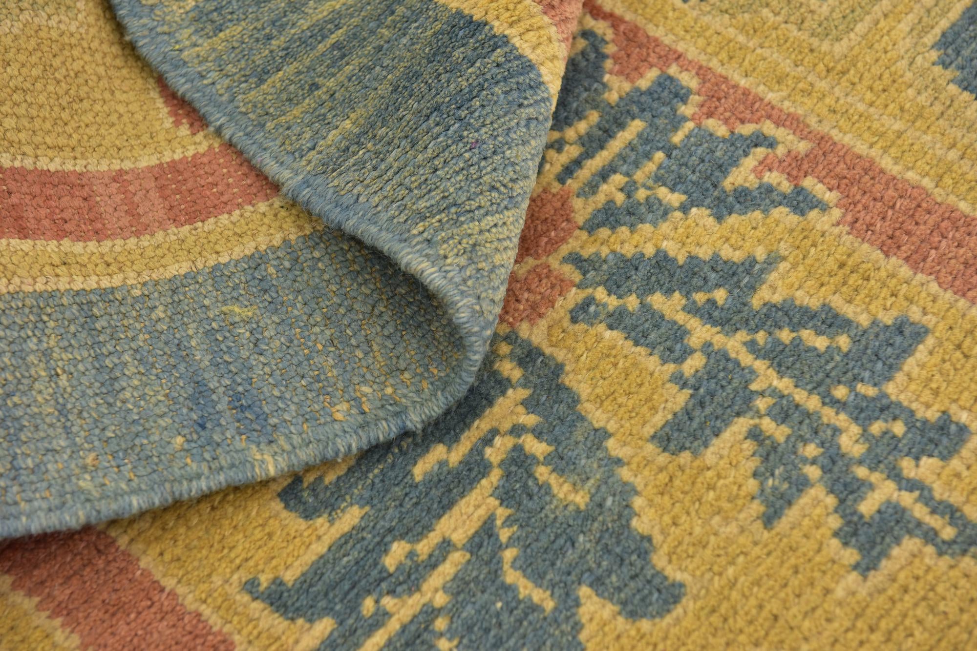 10' 2 x 14' 3 Hand Knotted Oushak Wool Rug