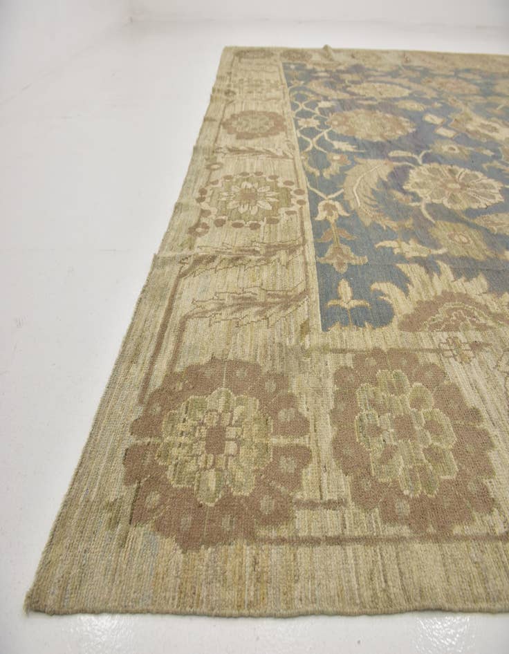 Detail image of 12' 9 x 18' 8 Hand Knotted Oushak Rug