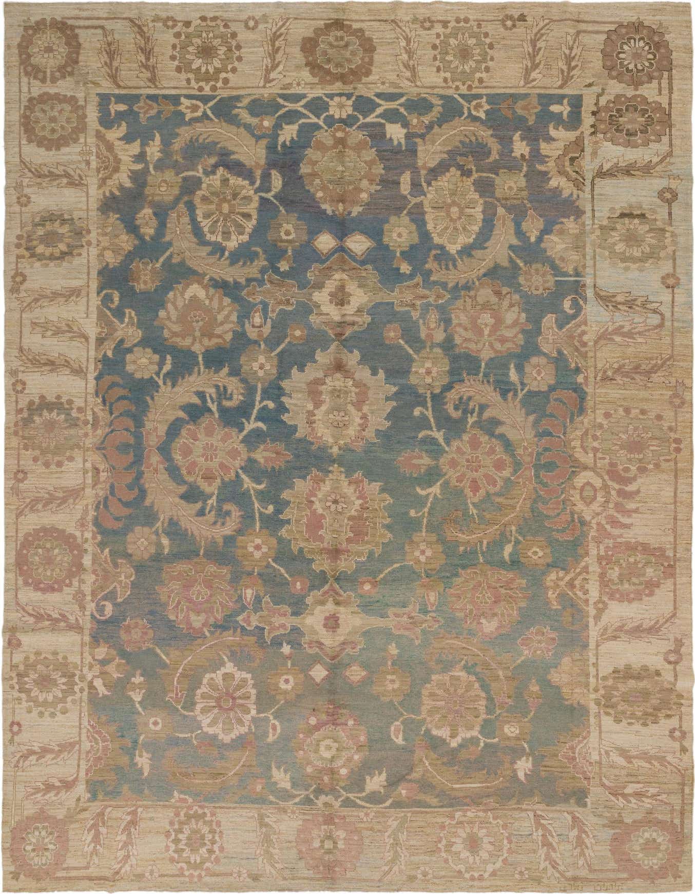 12' 9 x 18' 8 Hand Knotted Oushak Rug