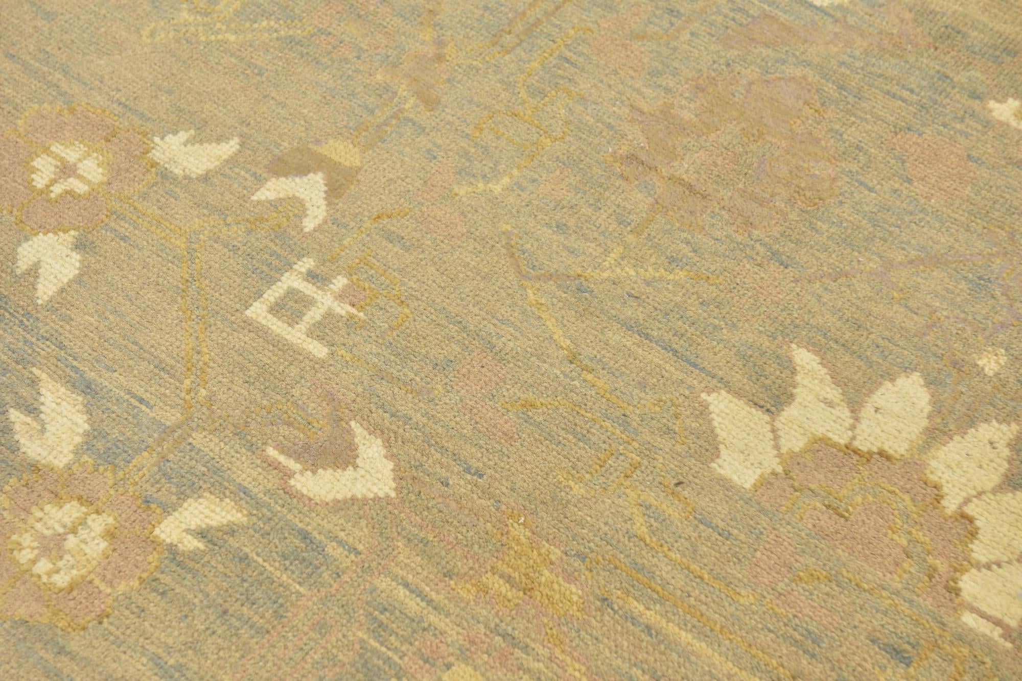 11' 9 x 15' 9 Hand Knotted Oushak Wool Rug