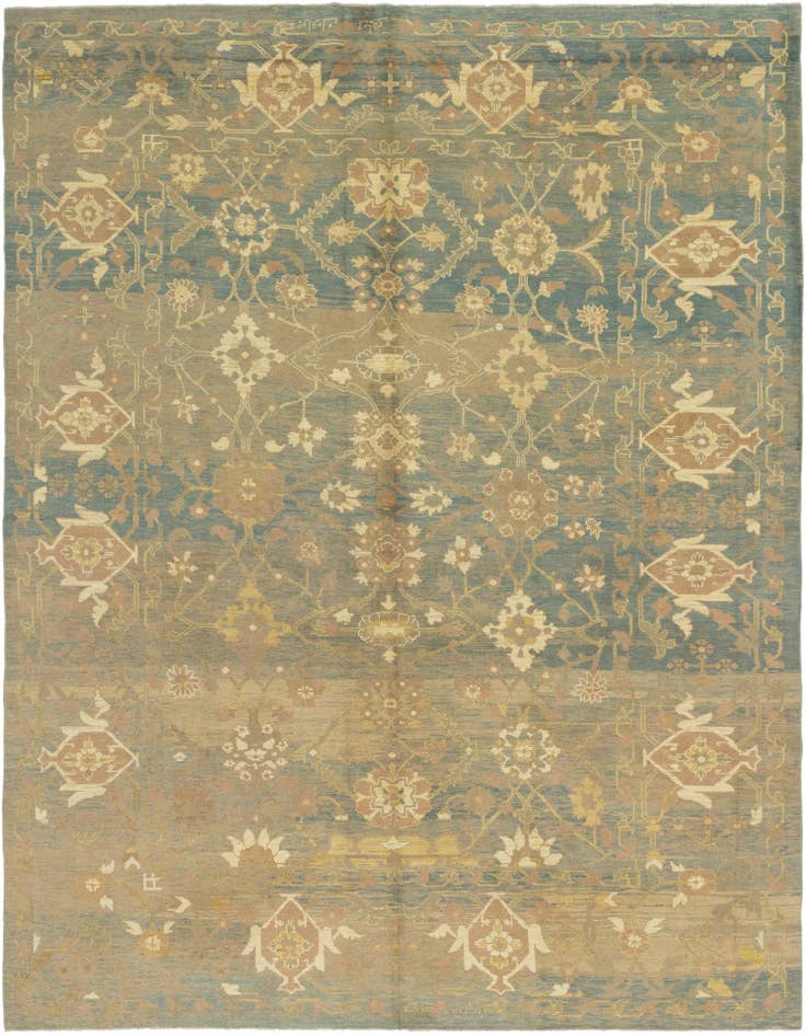 Detail image of 11' 9 x 15' 9 Hand Knotted Oushak Wool Rug