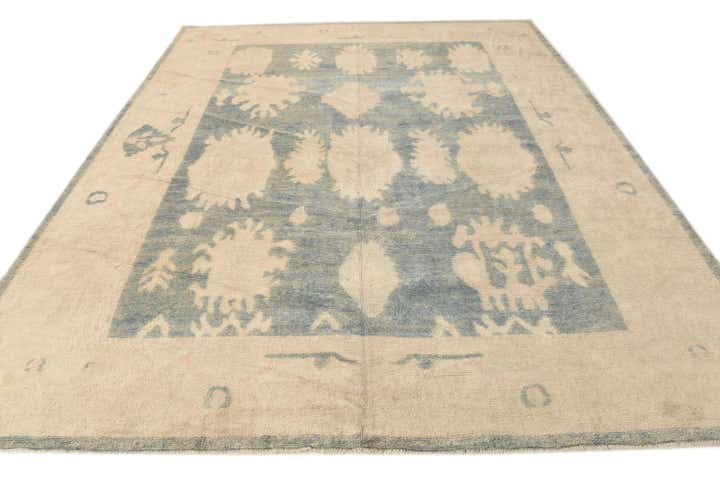 9' 2 x 11' 3 Hand Knotted Oushak Wool Rug