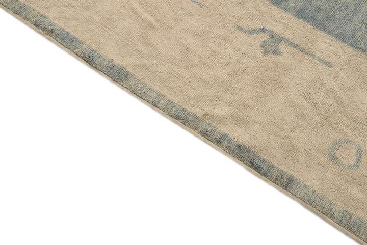 9' 2 x 11' 3 Hand Knotted Oushak Wool Rug