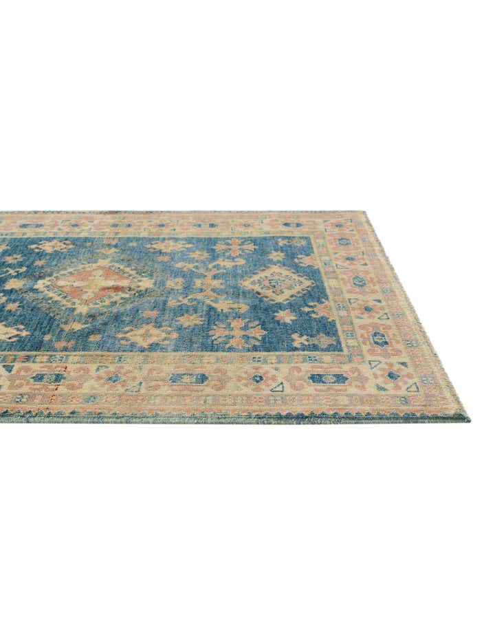 3' 4 x 4' 10 Hand Knotted Oushak Wool Rug