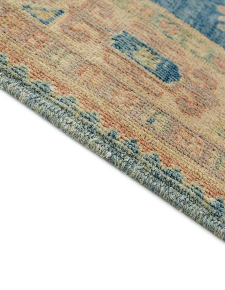 Detail image of 3' 4 x 4' 10 Hand Knotted Oushak Wool Rug