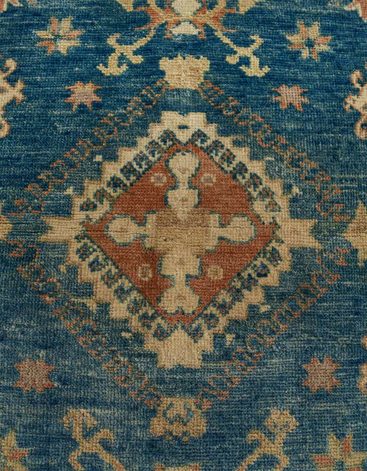 3' 4 x 4' 10 Hand Knotted Oushak Wool Rug