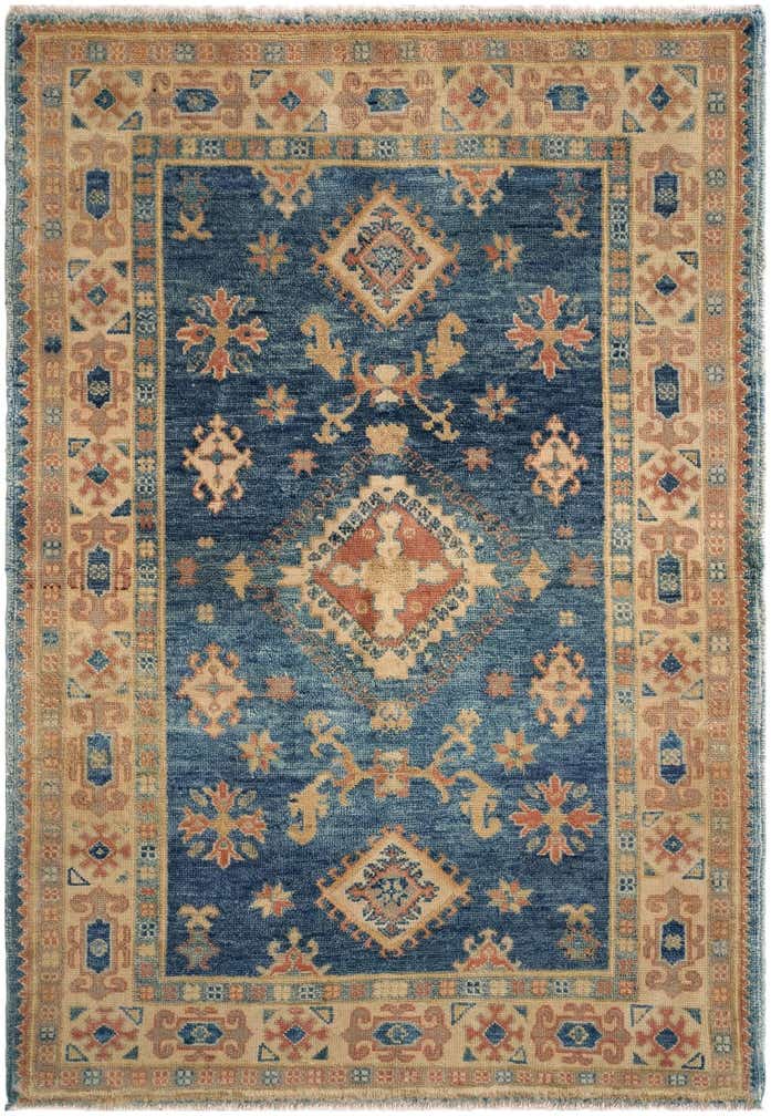 3' 4 x 4' 10 Hand Knotted Oushak Wool Rug