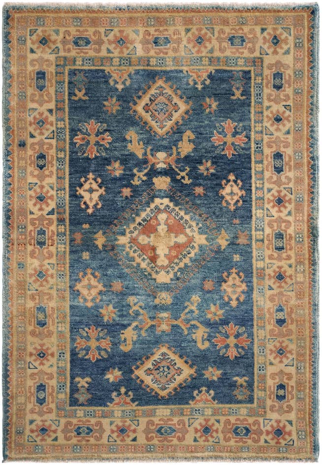 Detail image of 3' 4 x 4' 10 Hand Knotted Oushak Wool Rug