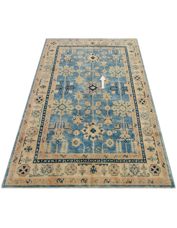 Detail image of 5' 2 x 7' 10  Hand Knotted Oushak Wool Rug