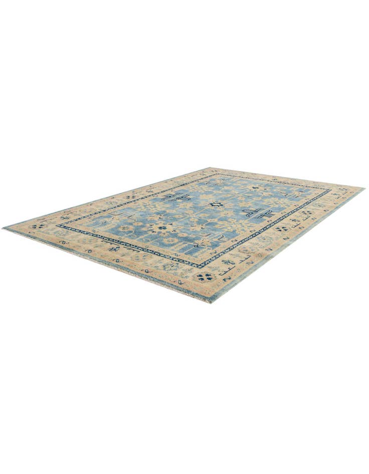 Detail image of 5' 2 x 7' 10 Hand Knotted Oushak Wool Rug