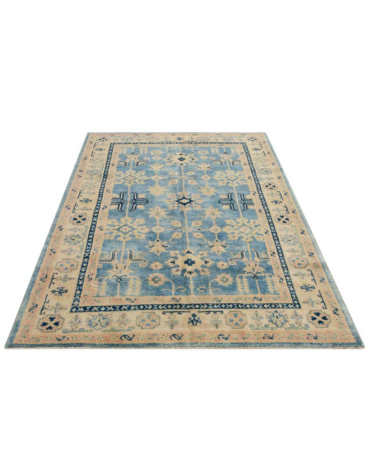 Detail image of 5' 2 x 7' 10 Hand Knotted Oushak Wool Rug