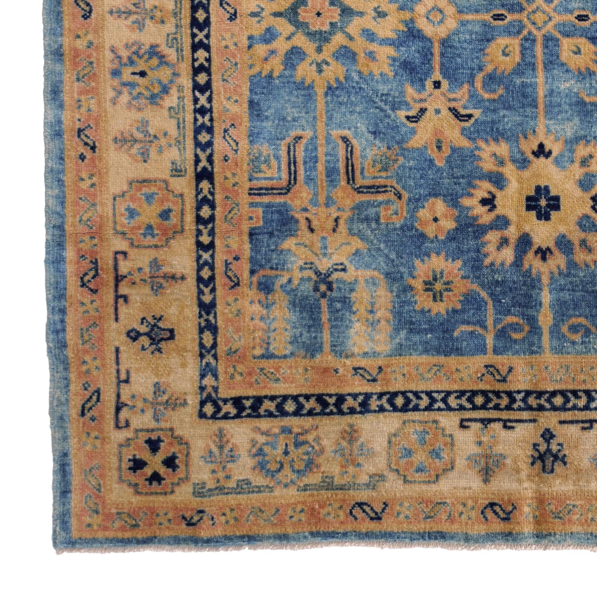5' 2 x 7' 10 Hand Knotted Oushak Wool Rug