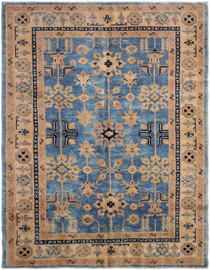 Detail image of 5' 2 x 7' 10 Hand Knotted Oushak Wool Rug