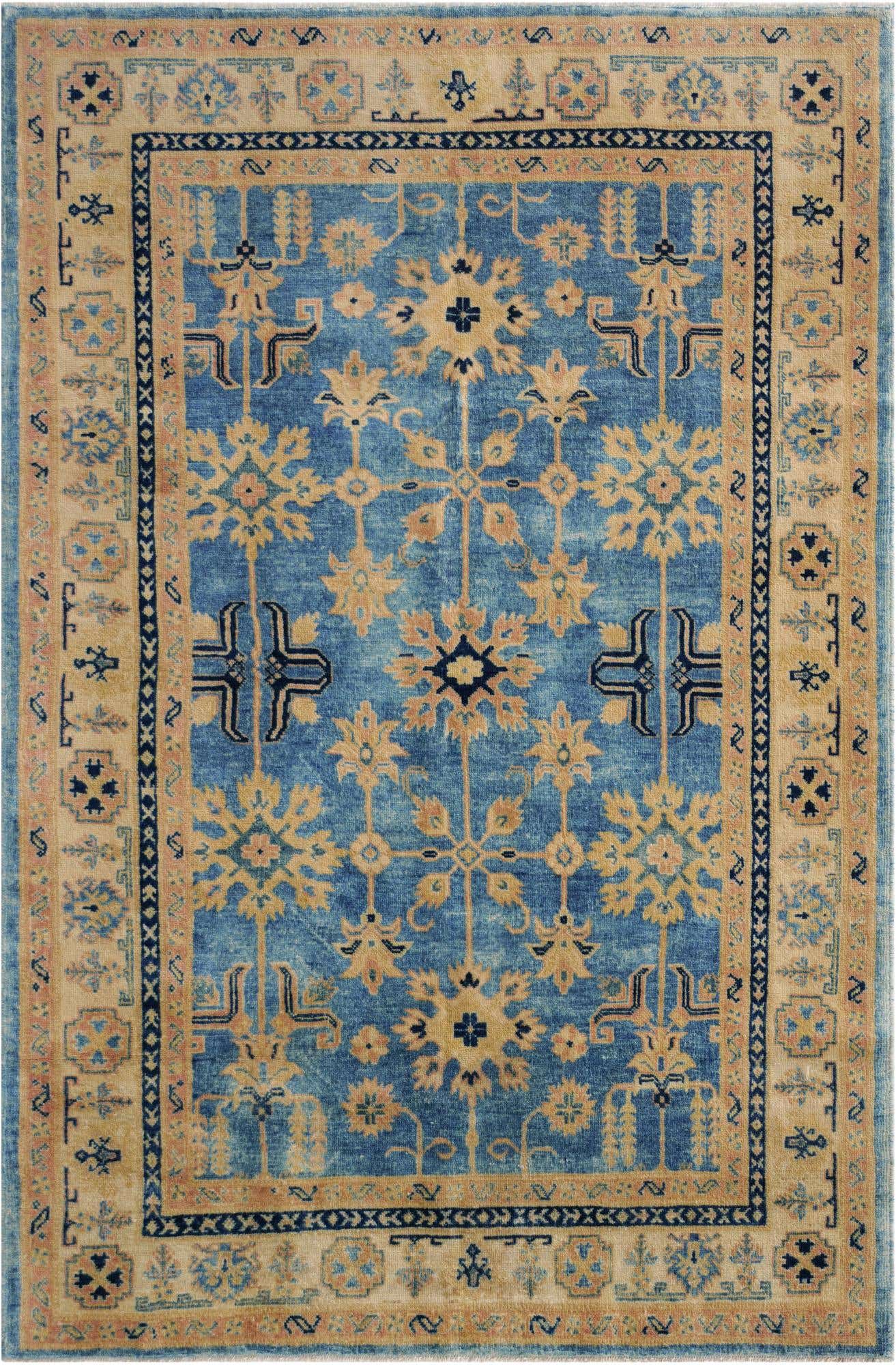 5' 2 x 7' 10 Hand Knotted Oushak Wool Rug