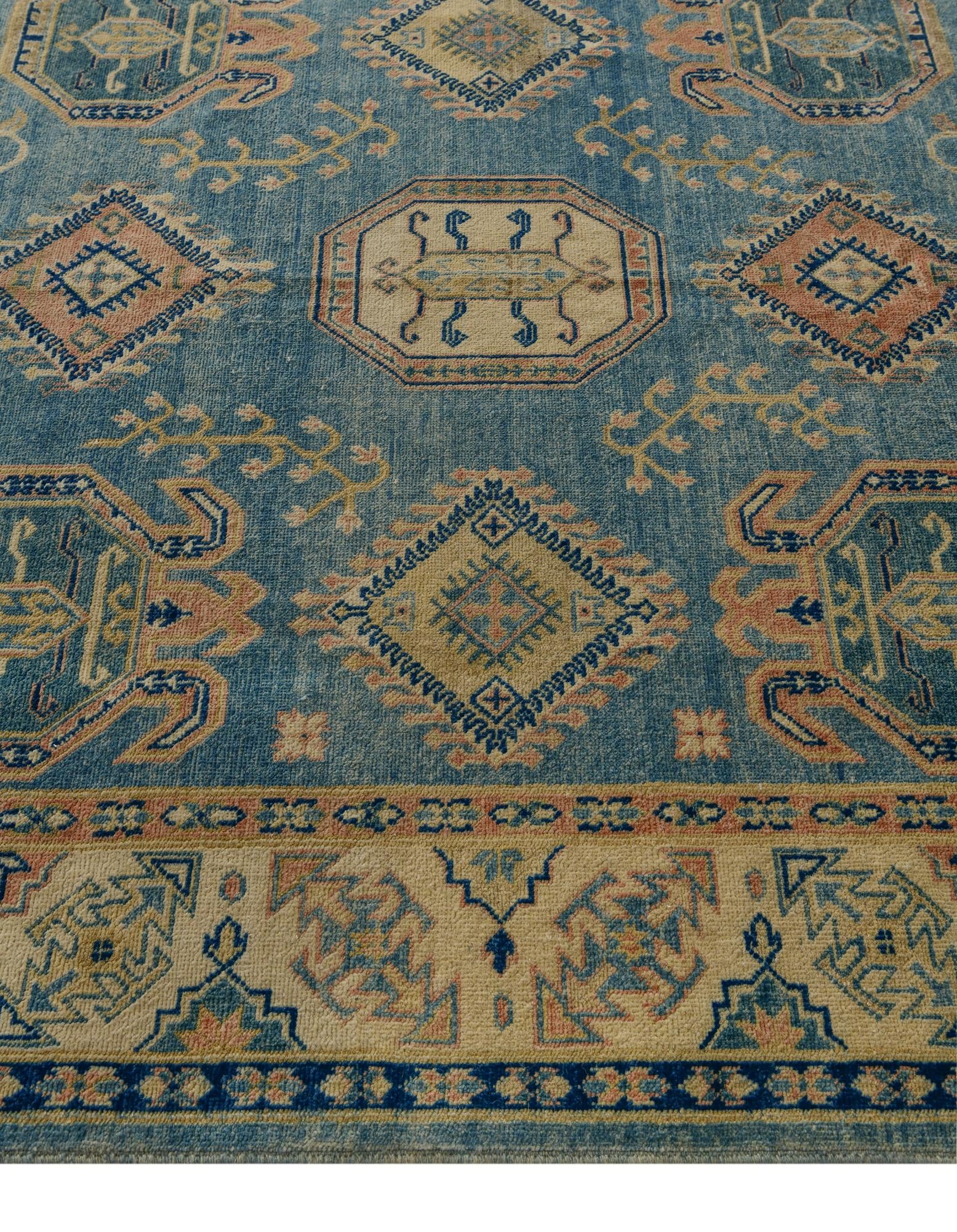 6' 1 x 8' 11 Hand Knotted Oushak Wool Rug