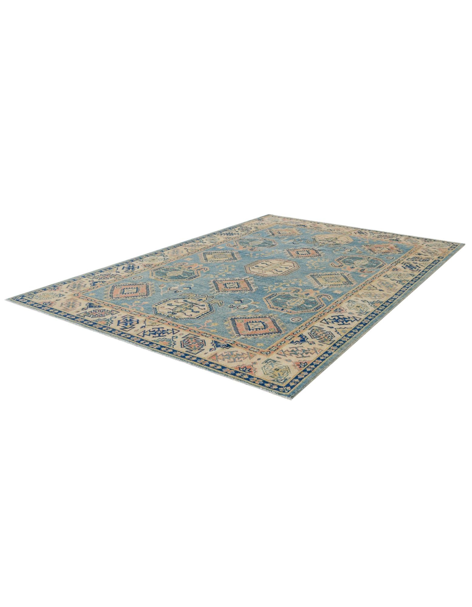 6' 1 x 8' 11 Hand Knotted Oushak Wool Rug