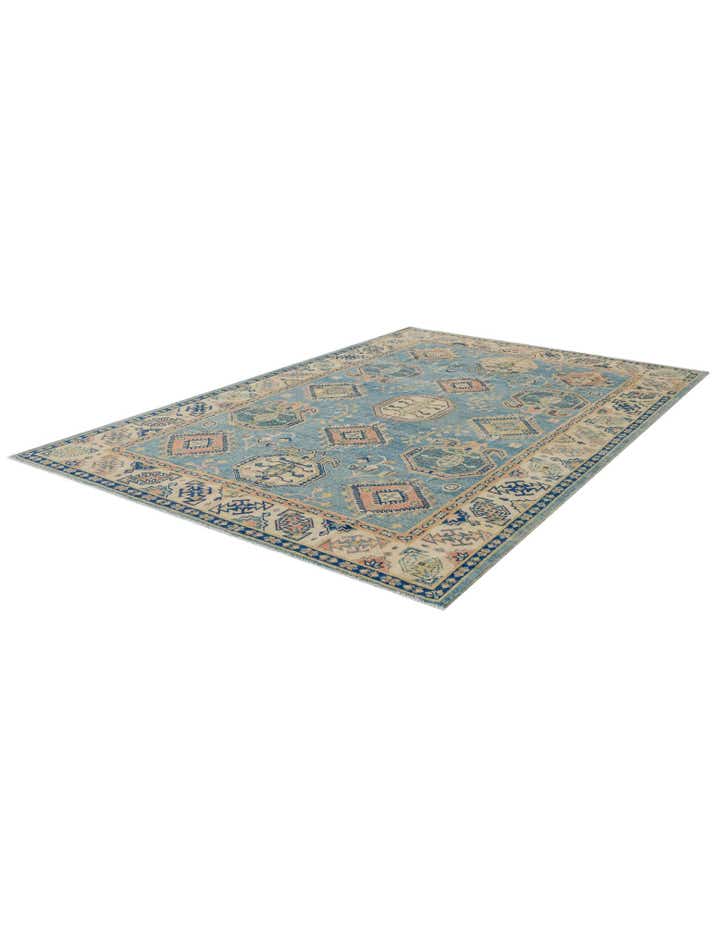 6' 1 x 8' 11 Hand Knotted Oushak Wool Rug