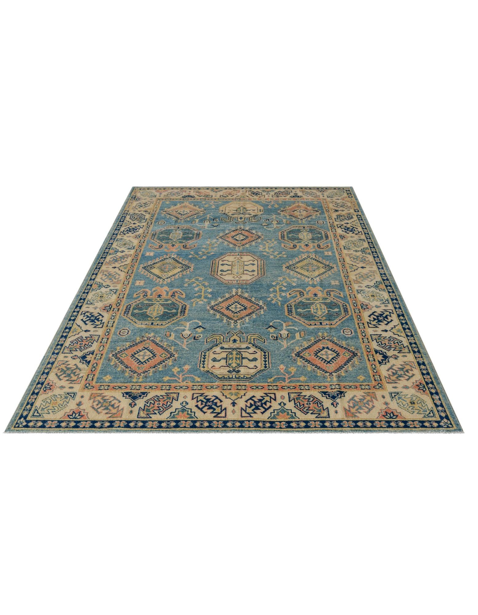 6' 1 x 8' 11 Hand Knotted Oushak Wool Rug
