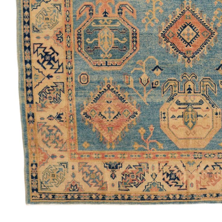Detail image of 6' 1 x 8' 11 Hand Knotted Oushak Wool Rug