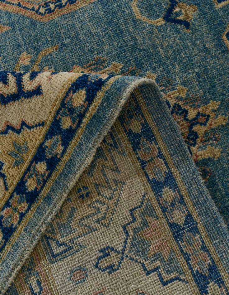 Detail image of 6' 1 x 8' 11 Hand Knotted Oushak Wool Rug